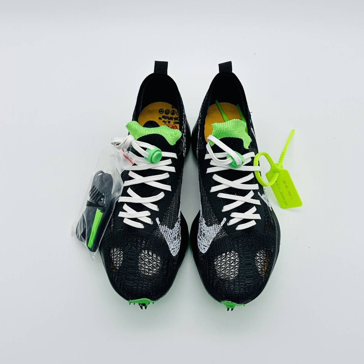 【新品未使用】 Nike Air Zoom Tempo NEXT% Off-White Black Scream Green CV0697-001 25cm オフホワイト ナイキ エアズーム テンポ_画像6