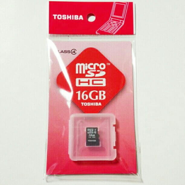 TOSHIBA microSDHCメモリカード 16GB　CLASS4 東芝 microSDカード