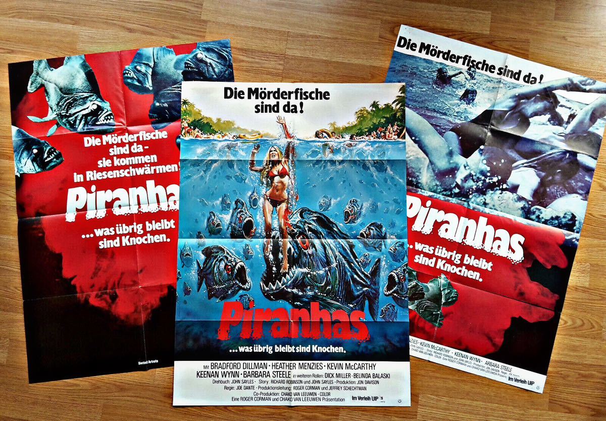 ピラニア 海外版 3種類 コンプリート オリジナル ポスター ジョー・ダンテ監督 1978年 レアバージョンポスター PIRANHA