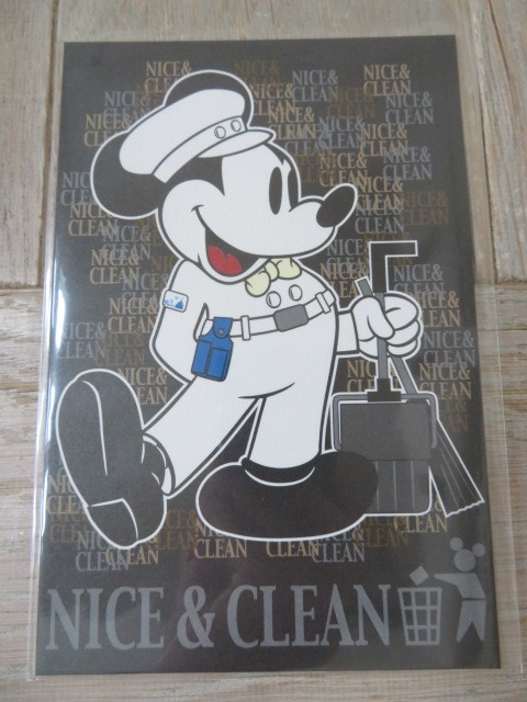 25 TDR Artist Collection 東京ディズニーリゾート 【Nice ＆ Clean!】ナオコ・キシダ カストーディアルキャスト ミッキー ポストカード_画像1