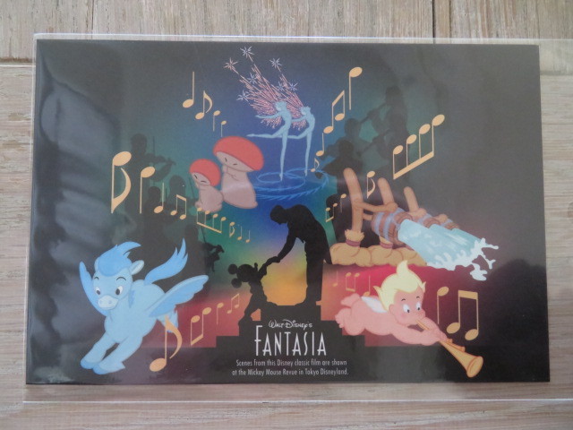 25 TDR Artist Collection 東京ディズニーリゾート “Fantasia” ウォルト＆ミッキーシルエット ファンタジア ポストカード_画像1