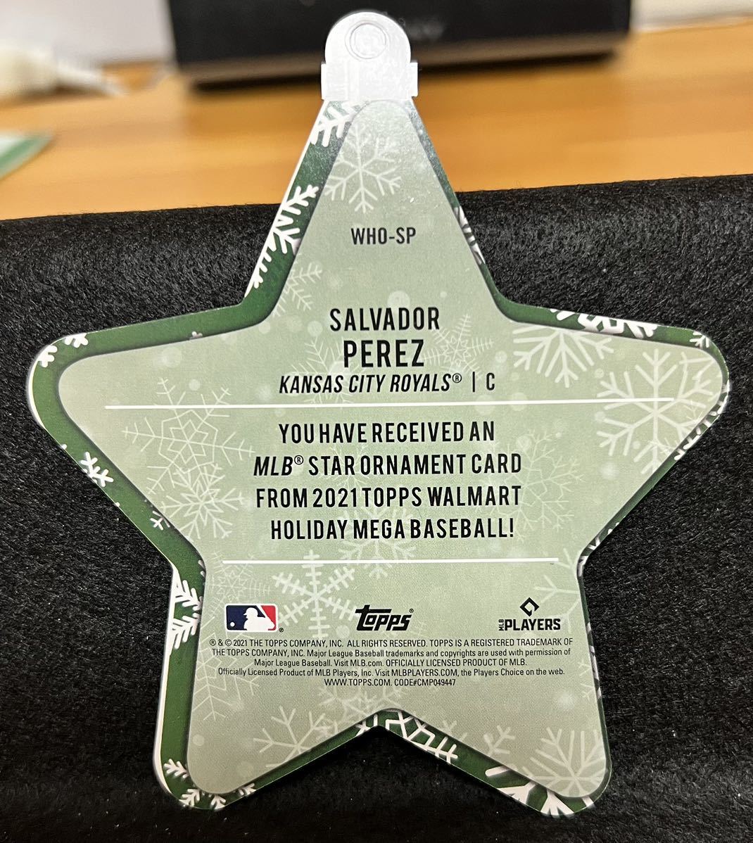 2021 Topps Holiday サルバドール・ペレス Salvador Perez Star Ornament Insert #WHO-SP_画像2