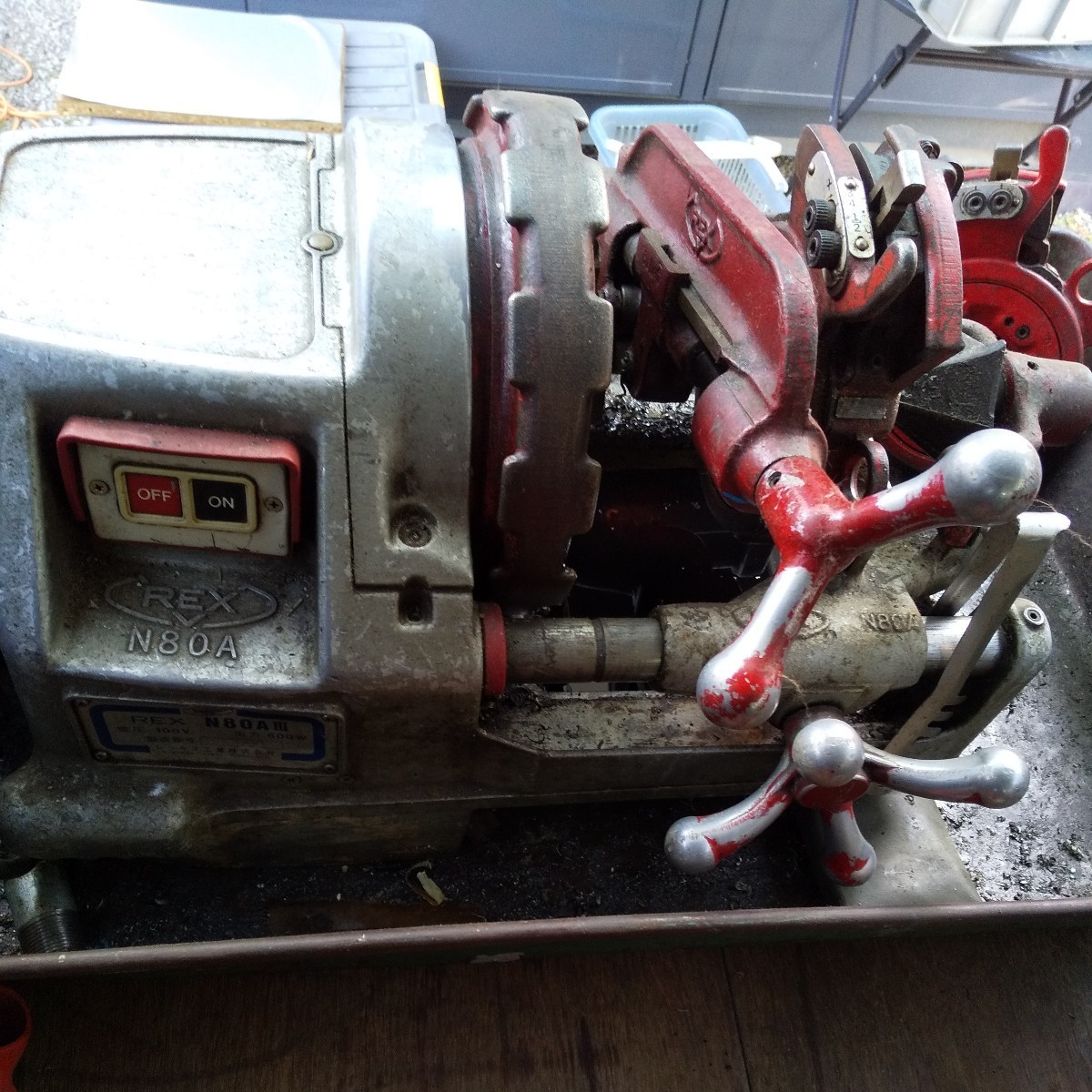 パイプマシン レッキス ねじ切り機 自動 ねじ切り n80a Ⅲ 100v 600w