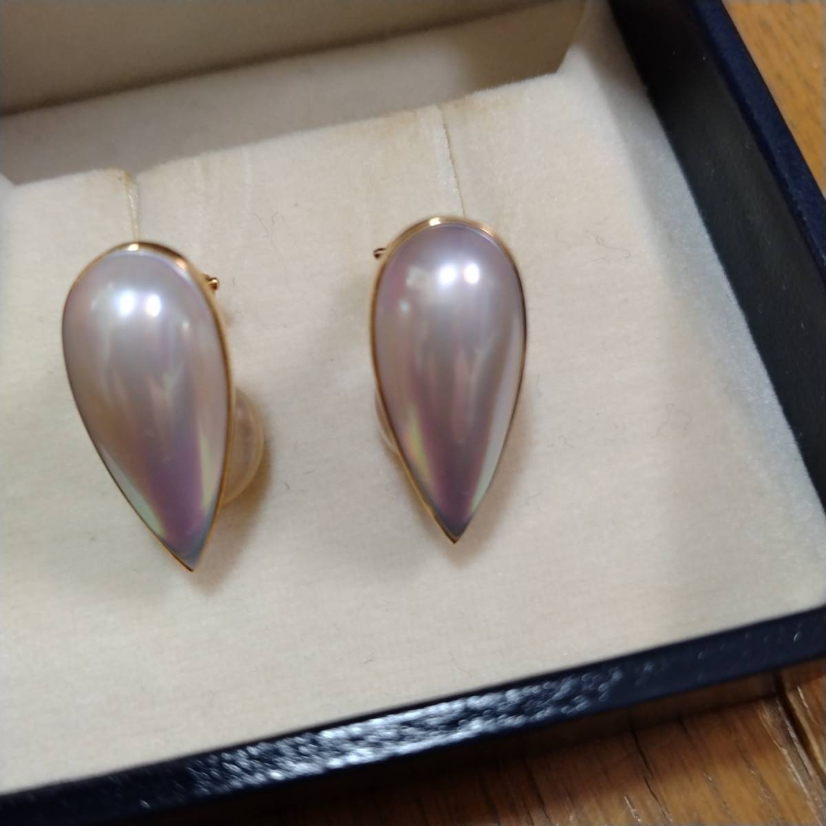 田崎真珠 TASAKI K18 雫 イヤリング 定価約8万円 未使用品 希少当時物