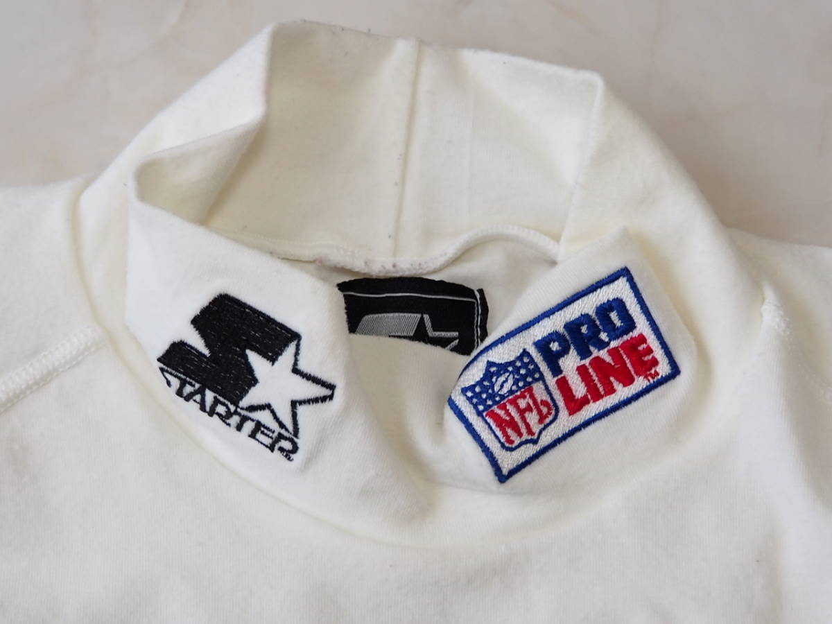 ☆送料無料☆ STARTER × NFL PRO LINE スターター USA直輸入 古着 長袖 ロゴ ハイネック プルオーバー アメリカ製 メンズ XXL 中古 即決_画像4