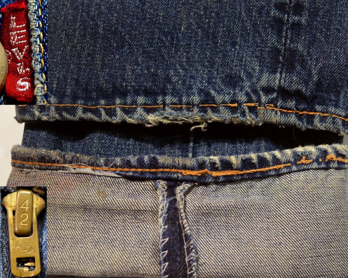 h/144LEVIS505ビッグE ヴィンテージ スペシャル色落ち 激レアディテール！_画像3