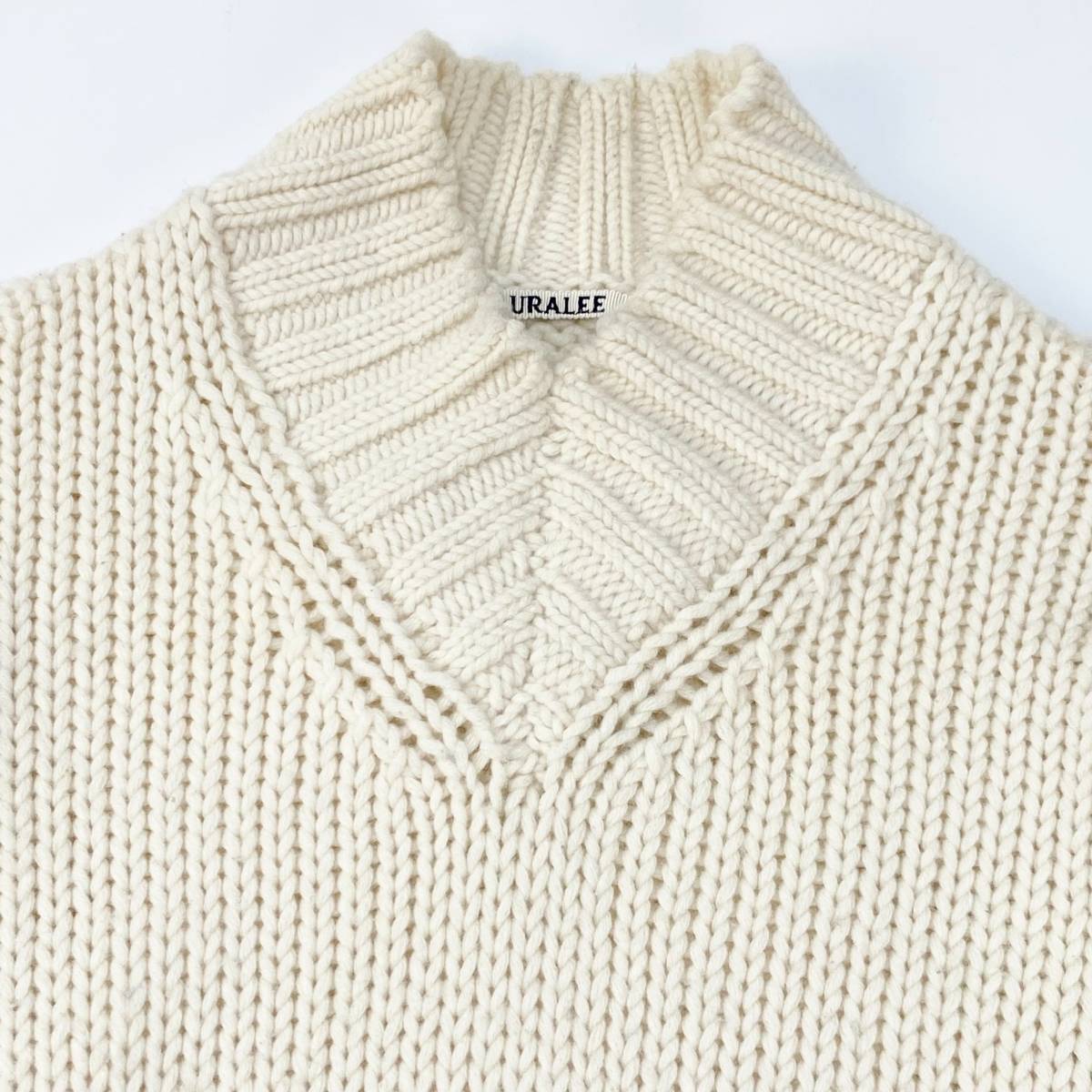 AURALEE オーラリー 20AW SUPER FINE WOOL AIRY KNIT V-NECK P/O スーパーファインウール エアリーニット Vネック A20AP01TA 5 SSL505