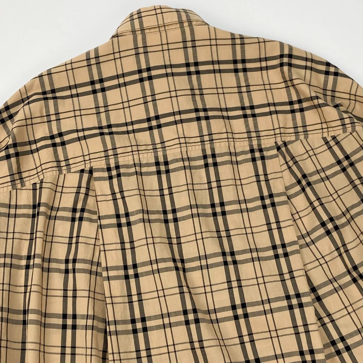 美品 定価3.6万 ENFOLD / エンフォルド 2020SS SOMELOS CHECK アシンメトリールーズシャツ 300DS330-2100 38 SSL530 チェック