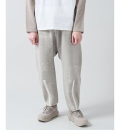 新品 定価5.5万 BYBORRE / バイボレ AO2 TAPERED CROPPED PANTS / ウールニット テーパードクロップドパンツ M SSM2093 グレー サルエル