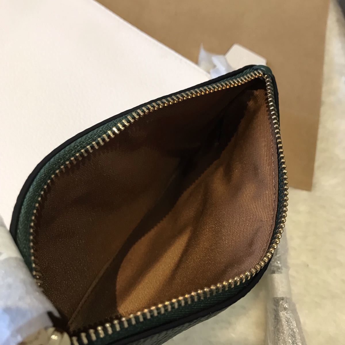 新品未使用 COACH コーチ レザーリスレットポーチ 2個セット 緑 新品未使用 COACH コーチ レザーリスレットポーチ 2個セット 緑