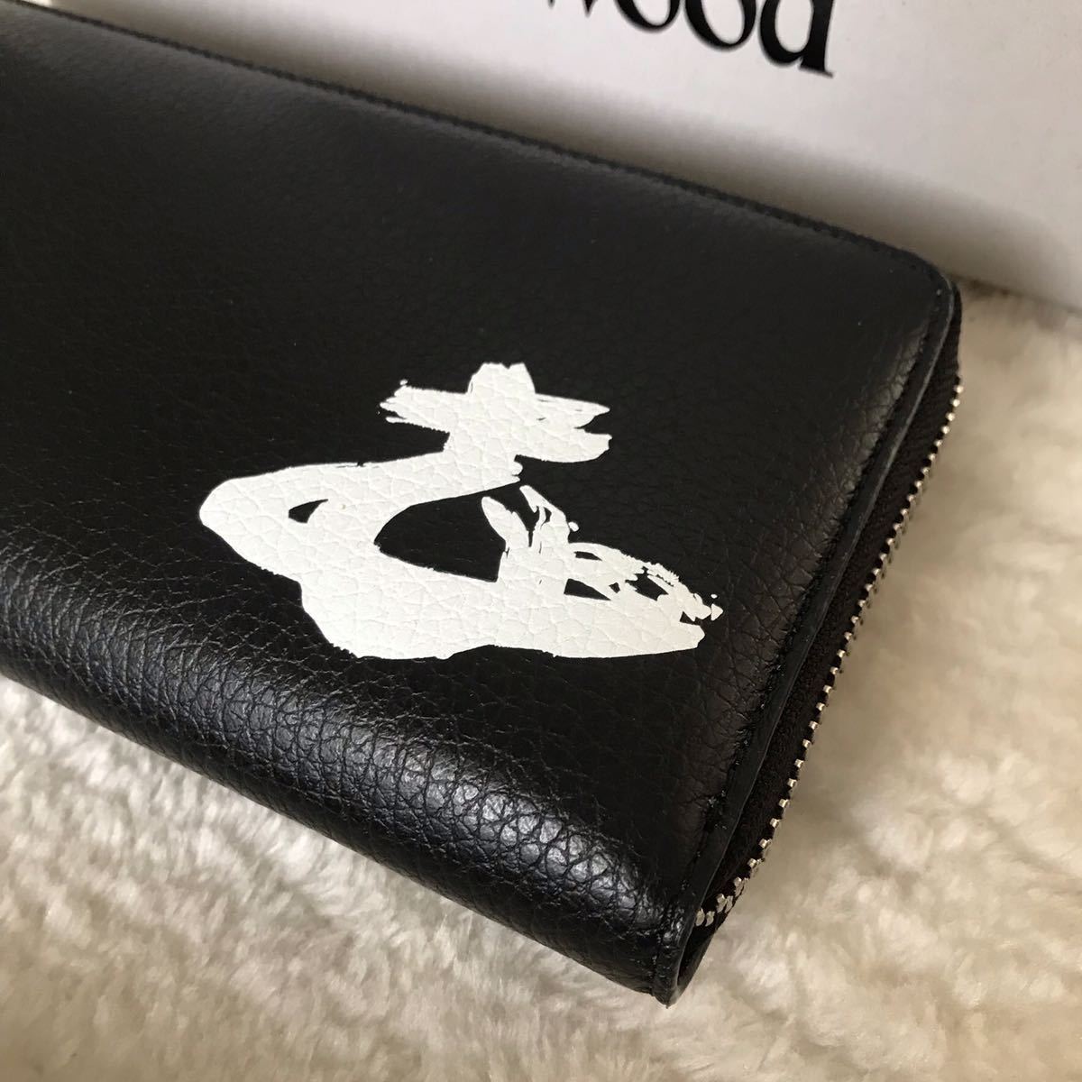 新品◇4.8万 Vivienne Westwood メンズ ラウンドファスナー長財布 黒 ブラック ヴィヴィアンウエストウッド ユニセックス