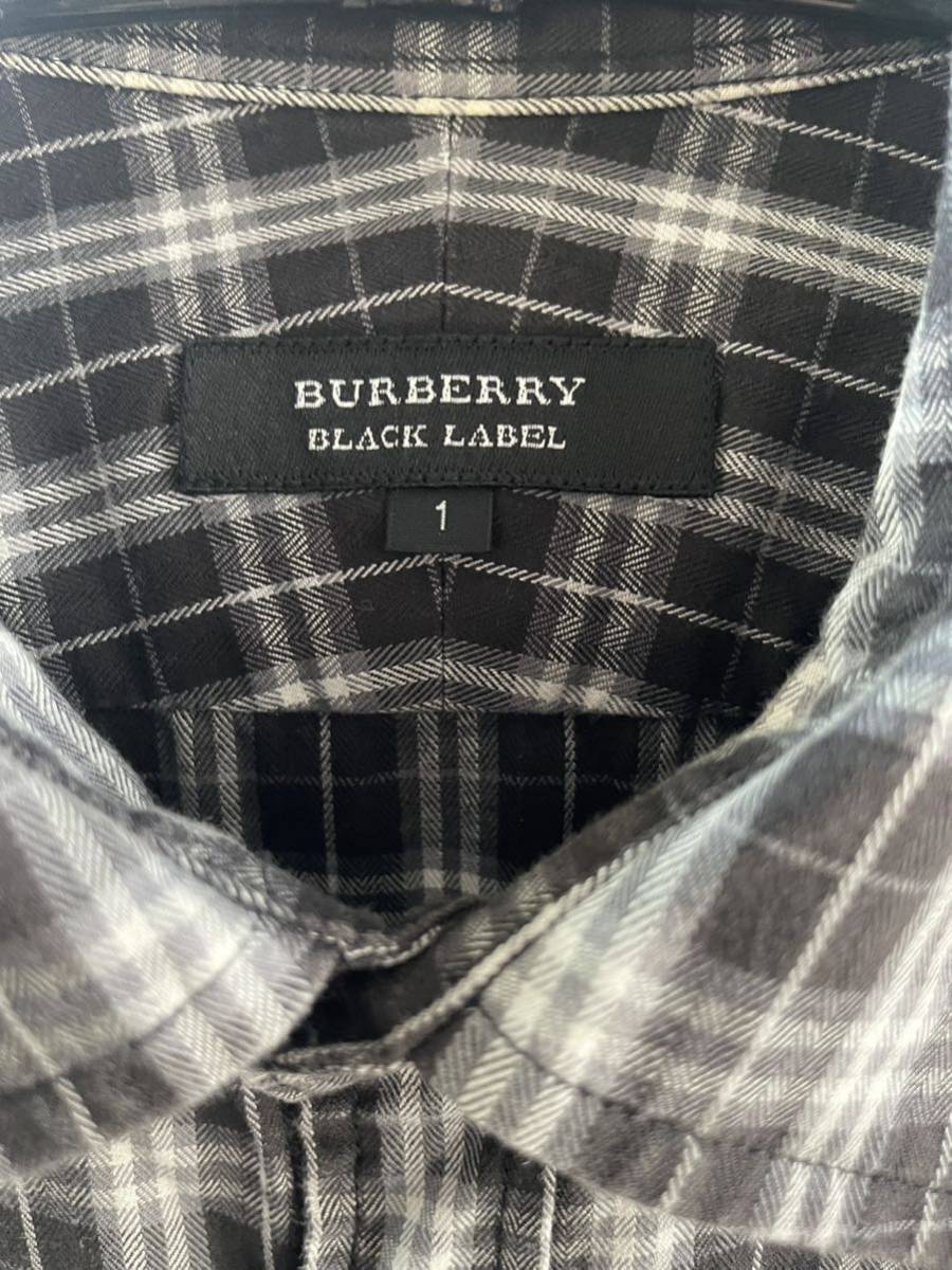 1 S バーバリーブラックレーベル　長袖シャツ　チェックシャツ　BURBERRY BLACK label_画像2