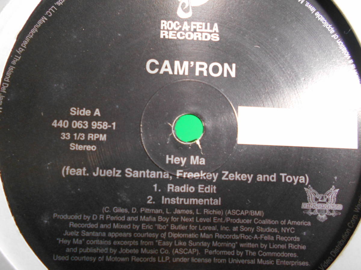 【LPレコード】 CAM'RON 『Hey Ma/Boy Boy』 ROC-A-FELLA RECORDS ヒップホップ ラップの画像3