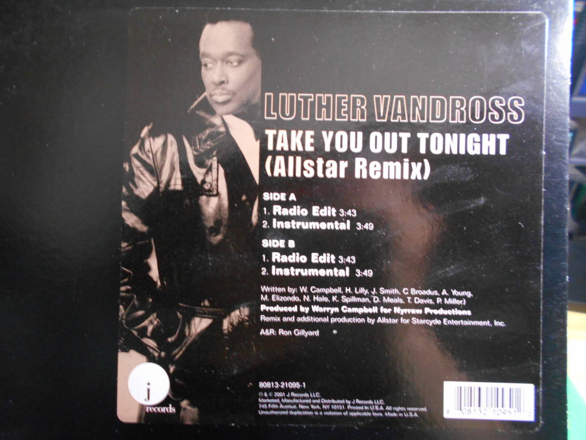 【LPレコード】 LUTHER VANDROSS 『TAKE YOU OUT TONIGHT』_画像2