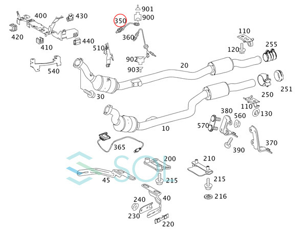 ベンツ W221 W463 X204 W164 X166 W251 W639 O2センサー ラムダセンサー S350 S500 G63 GLK350 ML350 ML63 GL63 R350 V350 0035426918_画像4