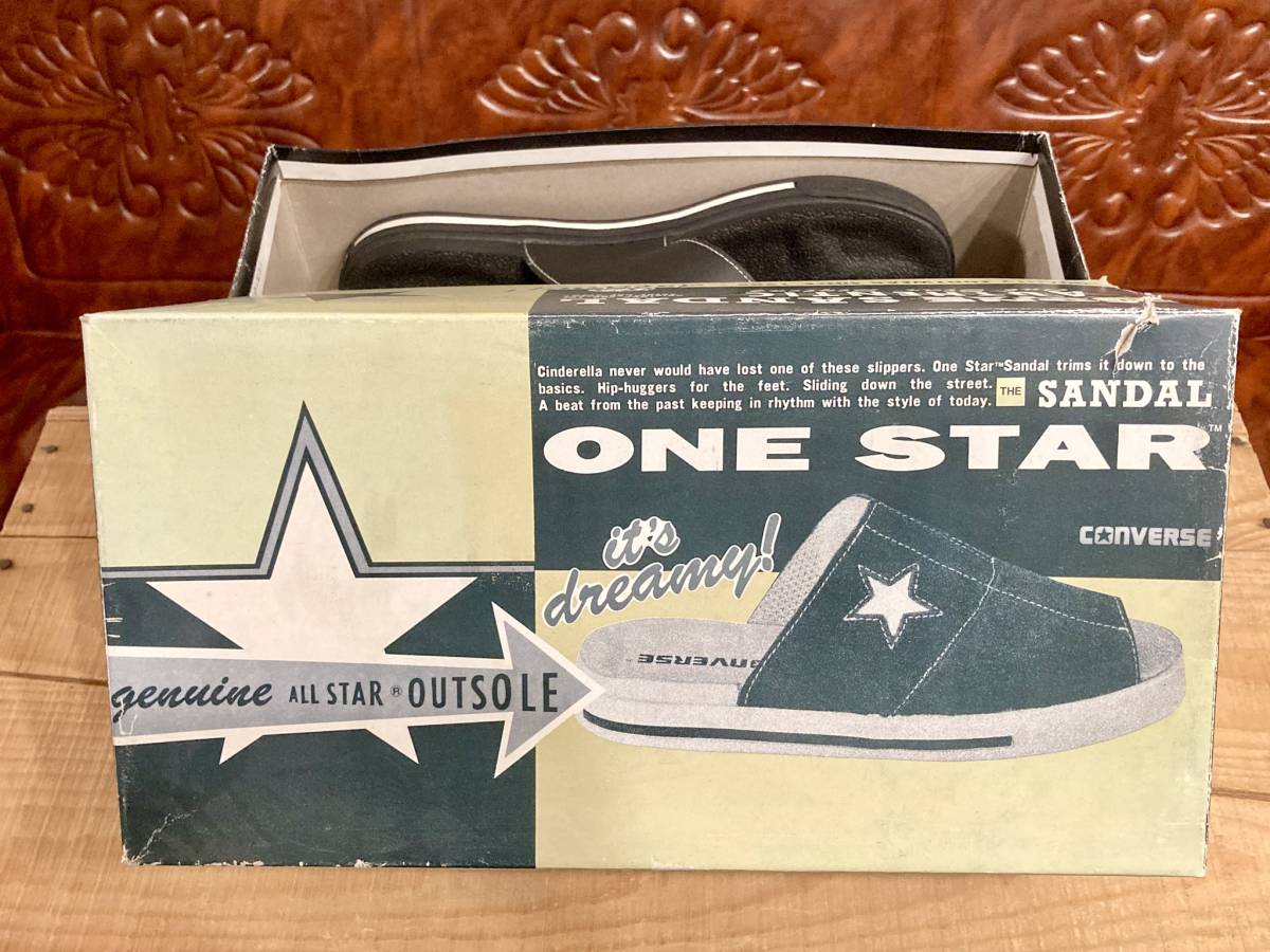 希少レア!!コンバース ONE STAR サンダル 黒/白 10 28cm converse ワン