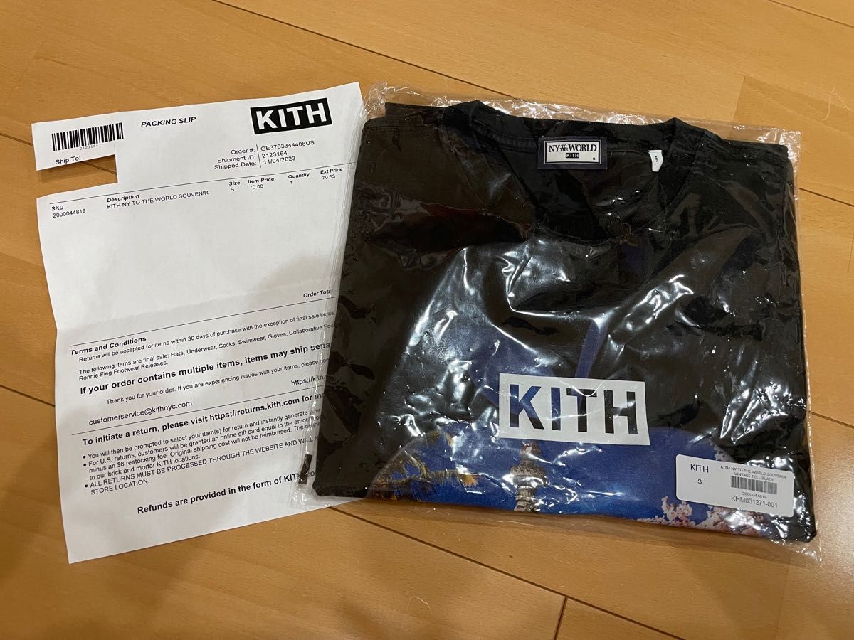 Kith New York to the World Souvenir Vintage Tee Black キス T Kith New York to the World Souvenir Vintage Tee Black キス T