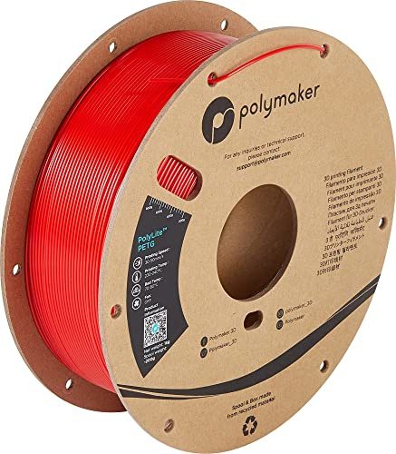 ポリメーカ(Polymaker)3Dプリンタ―用フィラメント PolyLite PETG 1.75mm径 1kg巻 レッド_画像1