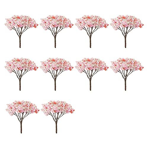 [あすにこ] ジオラマ 模型 木 10本セット ミニチュア 材料 素材 6cm (桜)_画像1