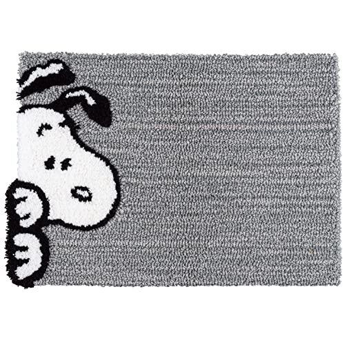 スミノエ(Suminoe) マット グレー 45×65cm PEANUTS スヌーピー チラリマット 14302268_画像1