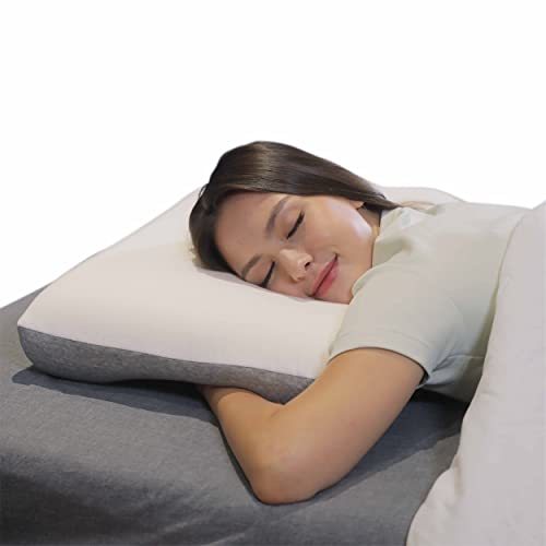ZEO-Sleep 低反発枕 ? リバーシブル整形外科用枕 首、頭、肩をサポート ? 仰向け、うつ伏せ、横向きに寝る方のためのしっかりとした枕 ?
