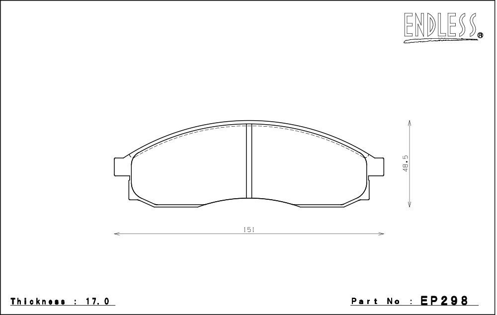 エンドレス ブレーキパッド SSS フロント スカイライン ER34 H10/5～H13/6 NA_画像2