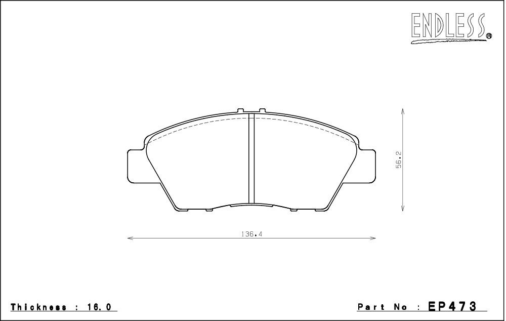 エンドレス ブレーキパッド CC-Rg フロント フィット GK3 GK4 H25/9～ GK3(G F/L/Sパッケージ)_画像2
