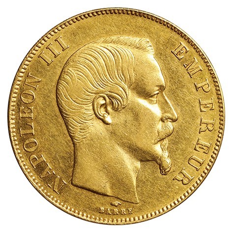 フランス FRANCEナポレオン3世 Napoleon III (1852-70) 50フラン金貨 ...