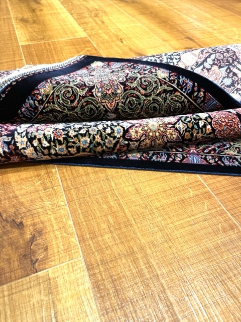 ペルシャ絨毯・最高級ハンド&マシン織り・ 世界最高密度150万ノット ・豪奢なクムデザイン 80cm×120cm ch15x_画像8