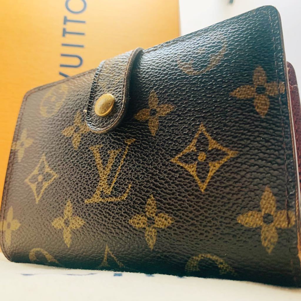 【美品】ルイヴィトン LOUIS VUITTON 折り財布 モノグラム柄 ポルトフォイユヴィエノワ がま口 メンズレディース カード入れ 小銭入れ_画像1