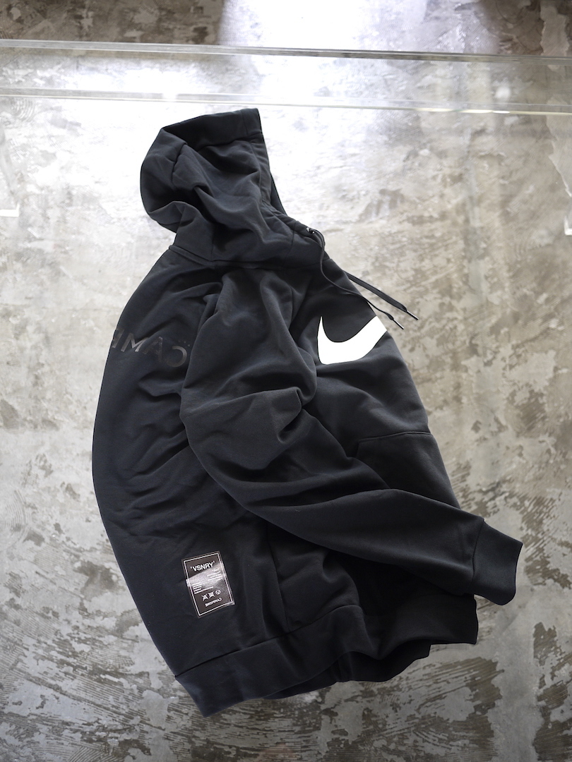 NY購入 最新 L/Nike Dri-Fit Pullover Big Swoosh Hoodie BLACK ''CAMPIONE'' with BLK Shield Label /GYM/V.F.C./ジム_画像7