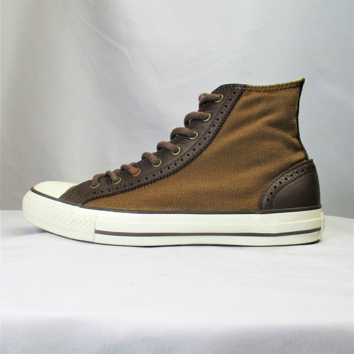 ★CONVERSE★25.5㎝ ハイカットスニーカー コンバース オールスター メンズ MDLN メダリオン 茶 ブラウン 8ホールシューズ S401の画像4