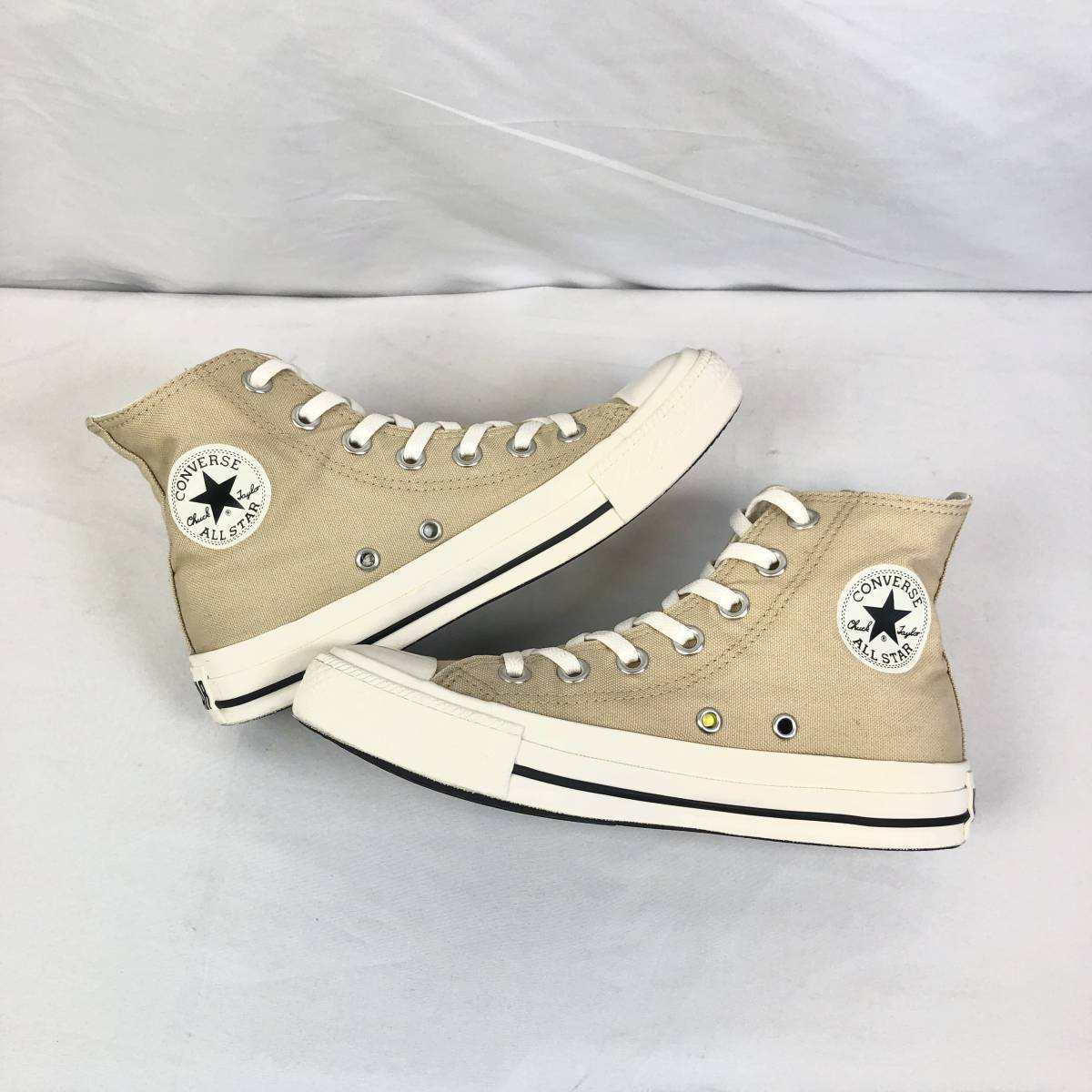 ★CONVERSE★22.5㎝ ハイカットスニーカー コンバース ALL STAR ミリタリージップ レディース ベージュ ジップアップ スニーカー S463