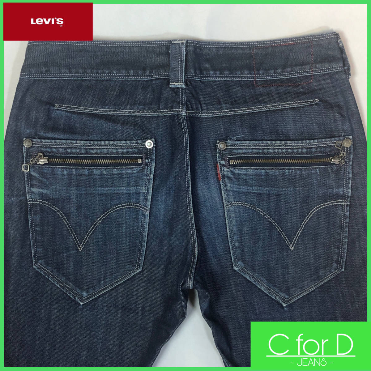 ★Levi's★W32 リーバイス ENGINEERED JEANS ジッパーフライ 紺色 ネイビー メンズ ジーンズ デニム ジーパン パンツ Gパン P075