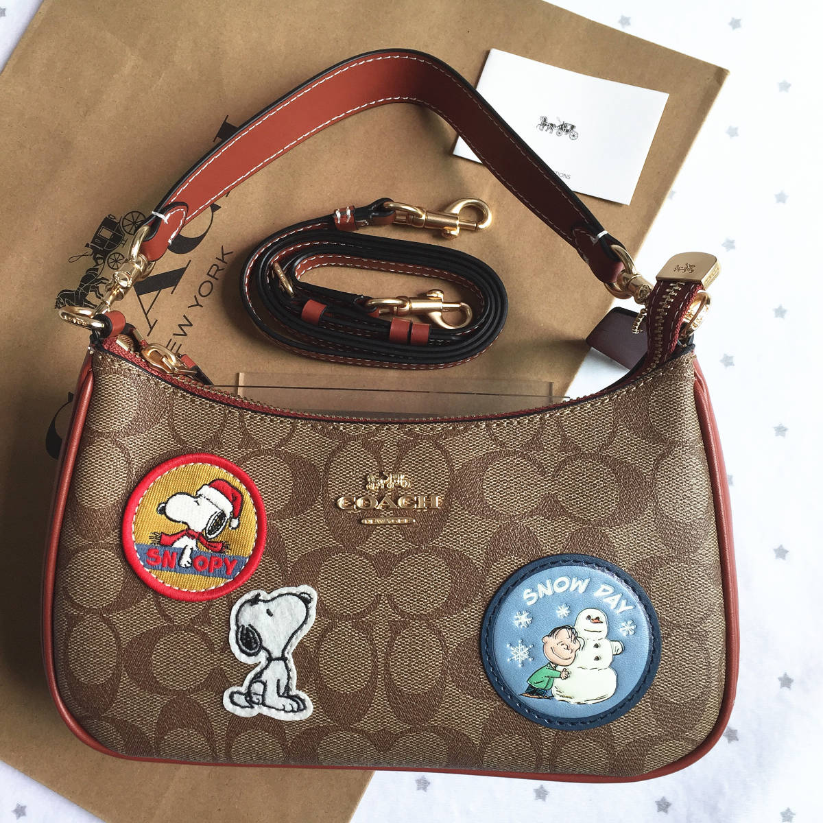 新品未使用】COACH コーチバッグ CE848 スヌーピーコラボ ハンドバッグ