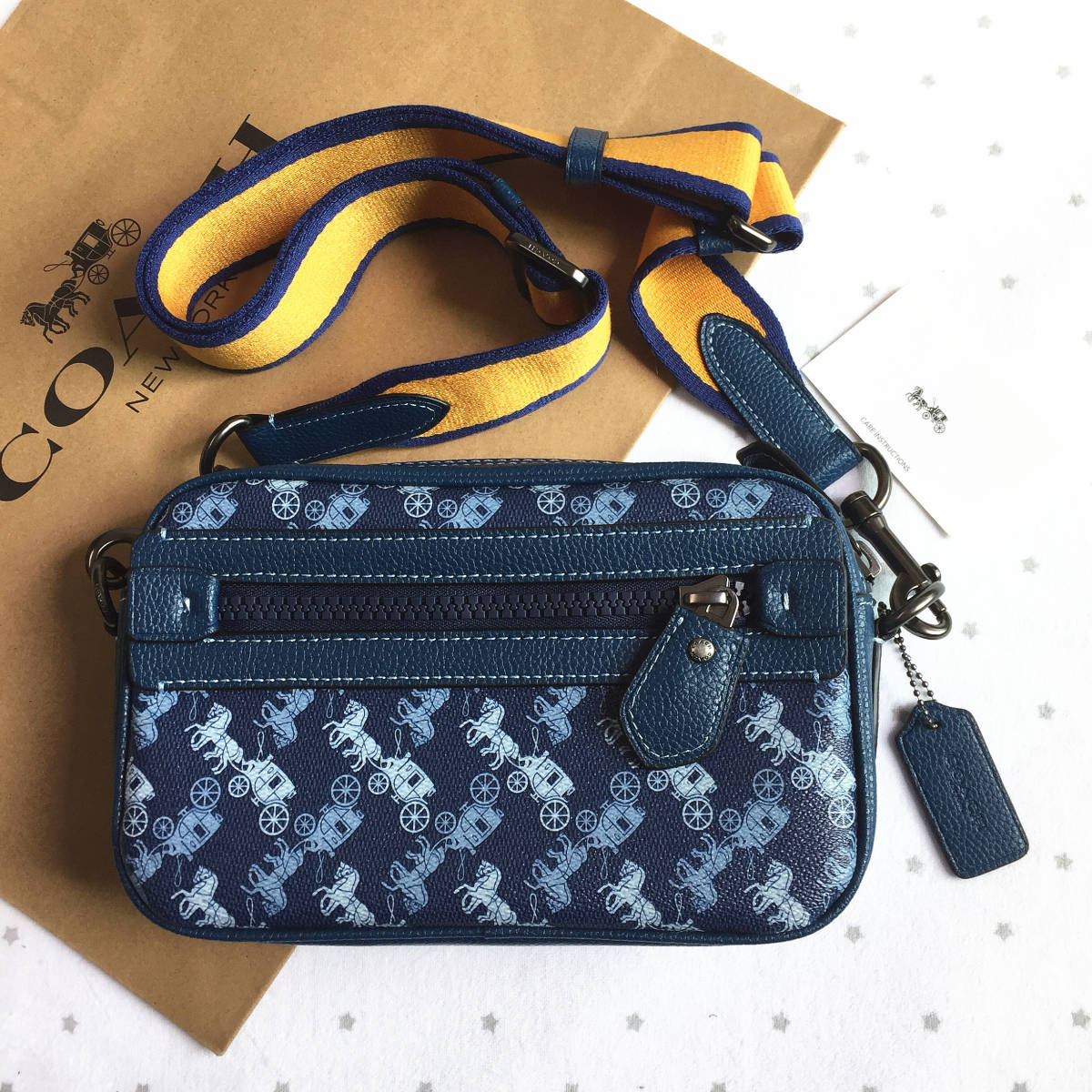 新品未使用】COACH コーチバッグ 89084 ブルー クロスボディー