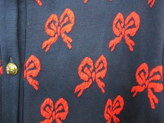 極美品【グッチ】GUCCI カーディガン リボン柄 コットン トップス 長袖