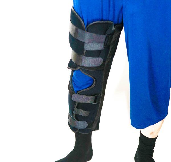 サポーター 足用 黒 膝 足首 医療用 固定 捻挫 スポーツ 装具 骨折 免荷の画像4