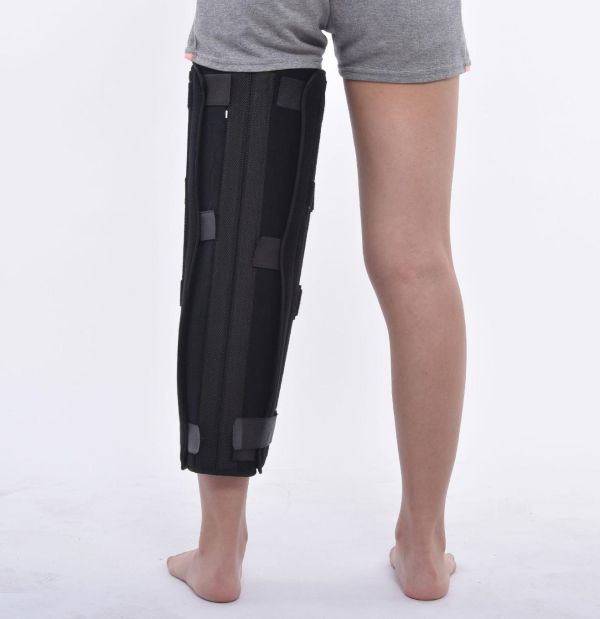 サポーター 足用 黒 膝 足首 医療用 固定 捻挫 スポーツ 装具 骨折 免荷の画像2