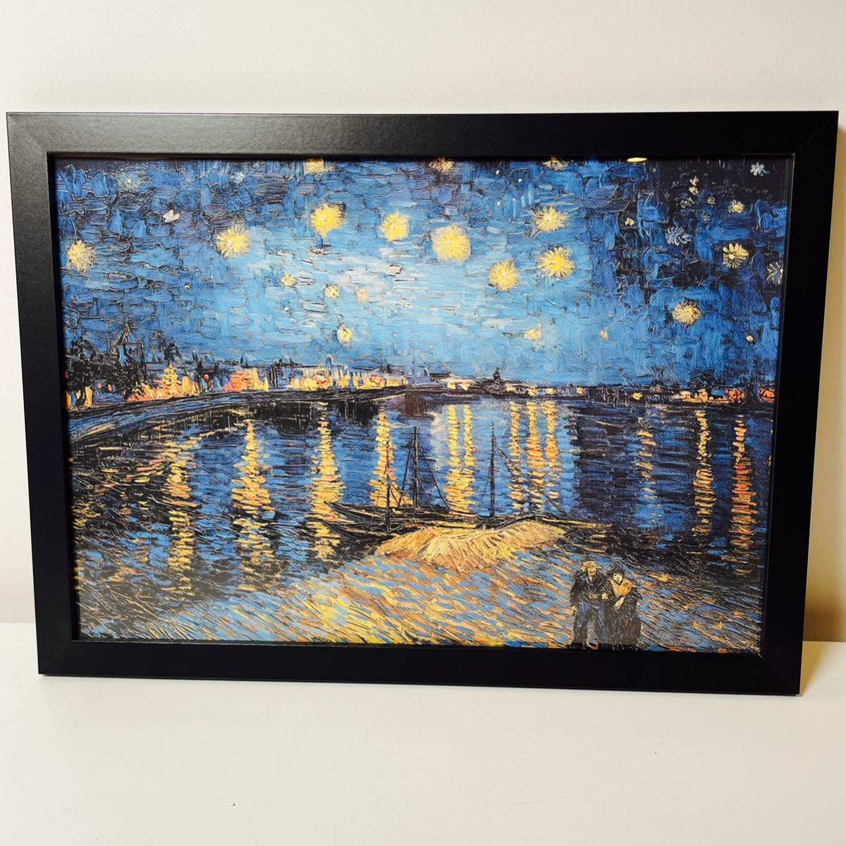 【額付きポスター】ゴッホ　Gogh　ローヌ川の星月夜(新品)_画像2
