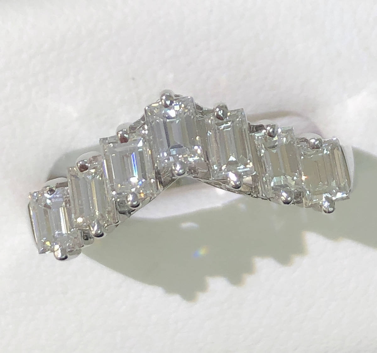 キラキラ PT900 天然ダイヤモンド合計1.00ct リング 指輪 約5.6g 約13