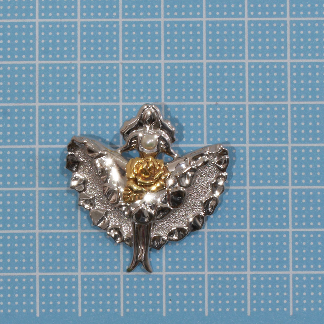  Mikimoto brooch Dan sa- dress silver pearl rose K18 SS E0073