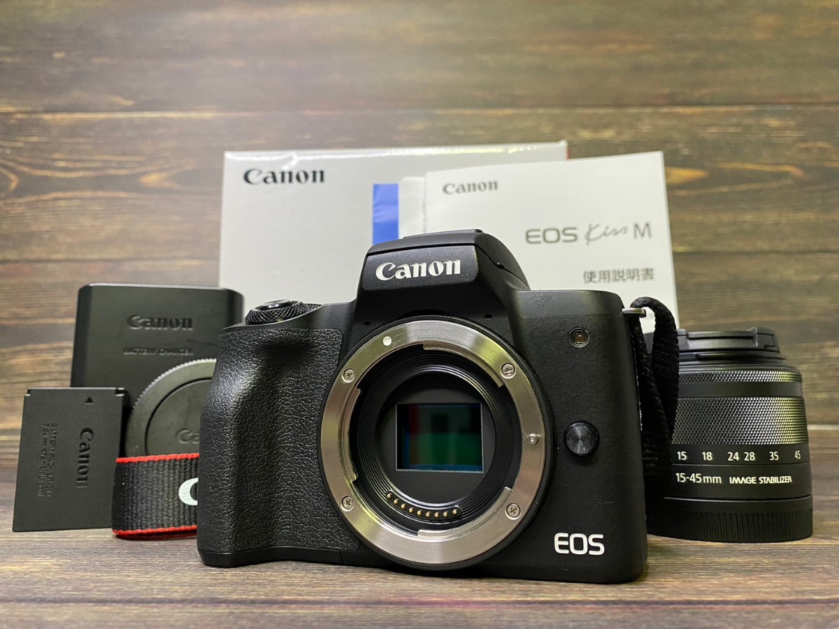 Canon キヤノン EOS Kiss M レンズキット ブラック 元箱付き #7