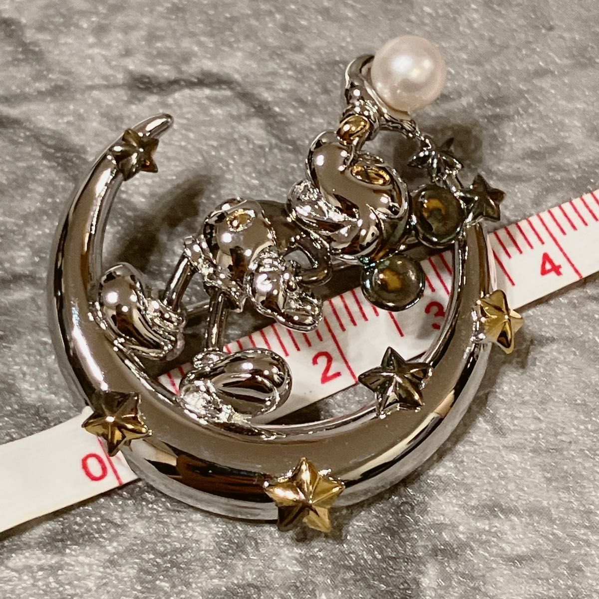 希少 美品 ミキモト MIKIMOTO ミッキーマウス ブローチ 真珠 パール