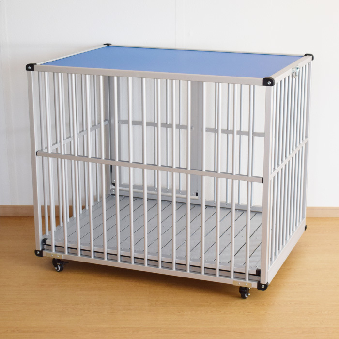 aru pet AL-106 dog cage dog . aluminium material .. specification indoor for business use with casters .