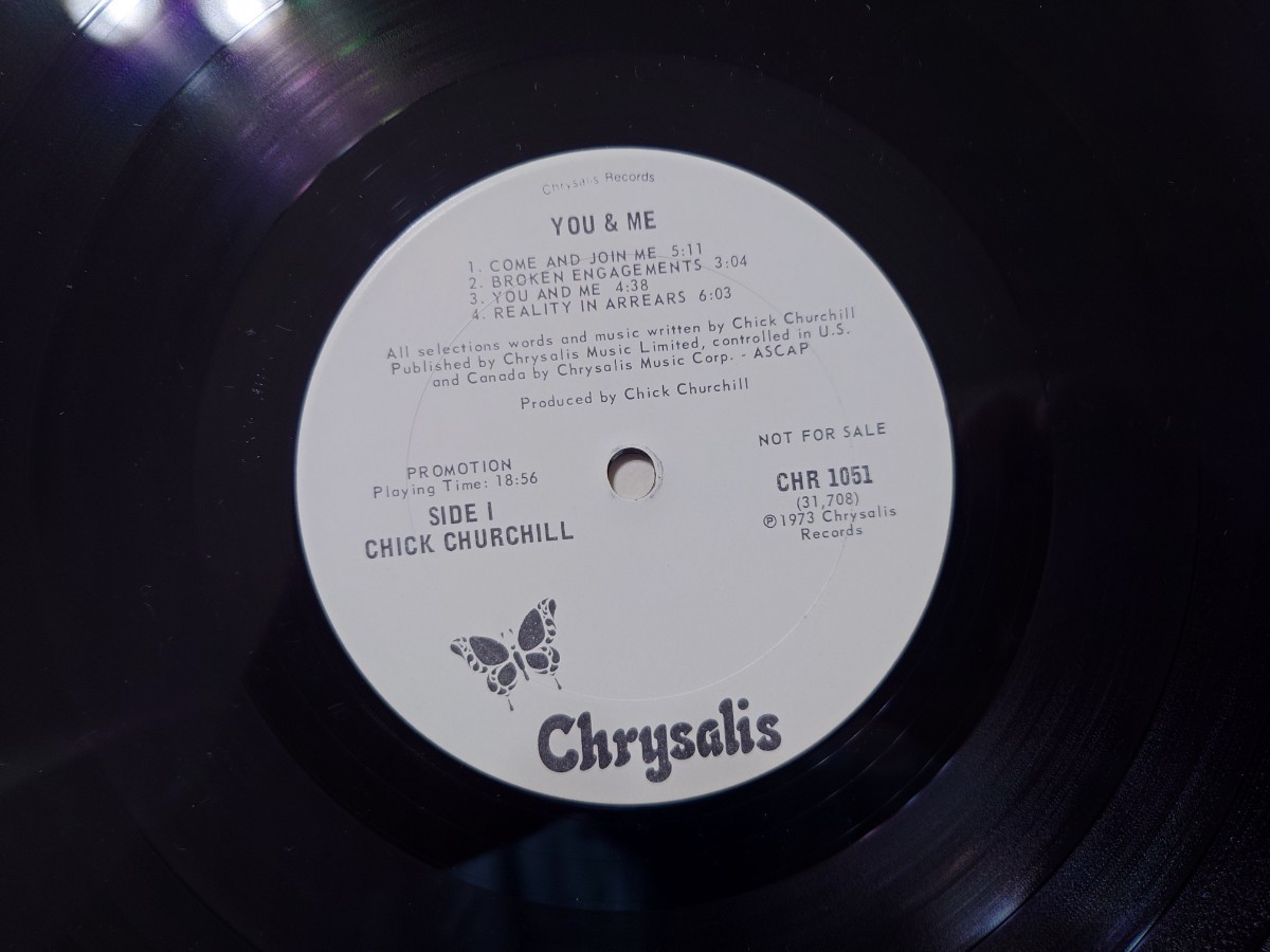 ★You & Me ★チック・チャーチル　Chick Churchill★LPレコード★見本盤★中古品★PROMO ★テン・イヤーズ・アフター★Ten Years After