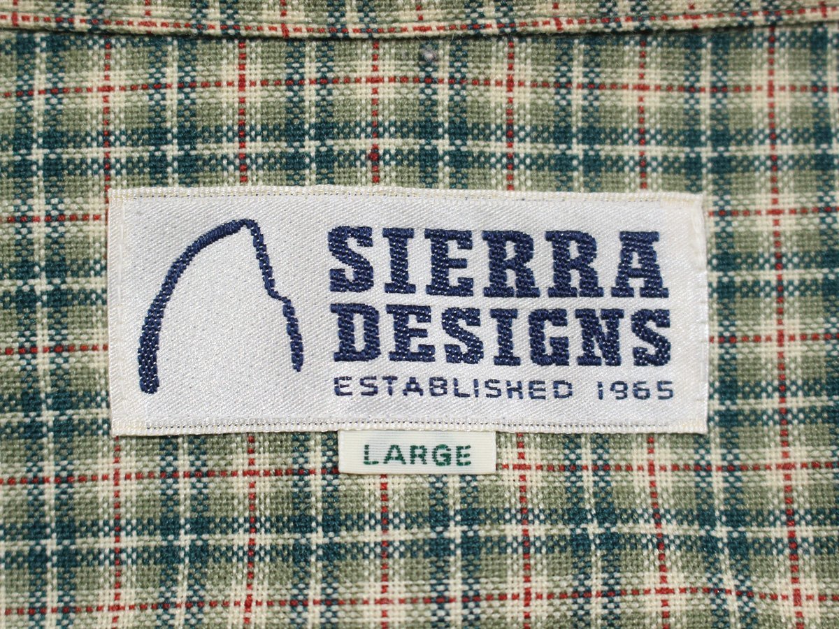 SIERRA DESIGNS シエラデザイン ダクロンQD 長袖チェックシャツ Lの画像3