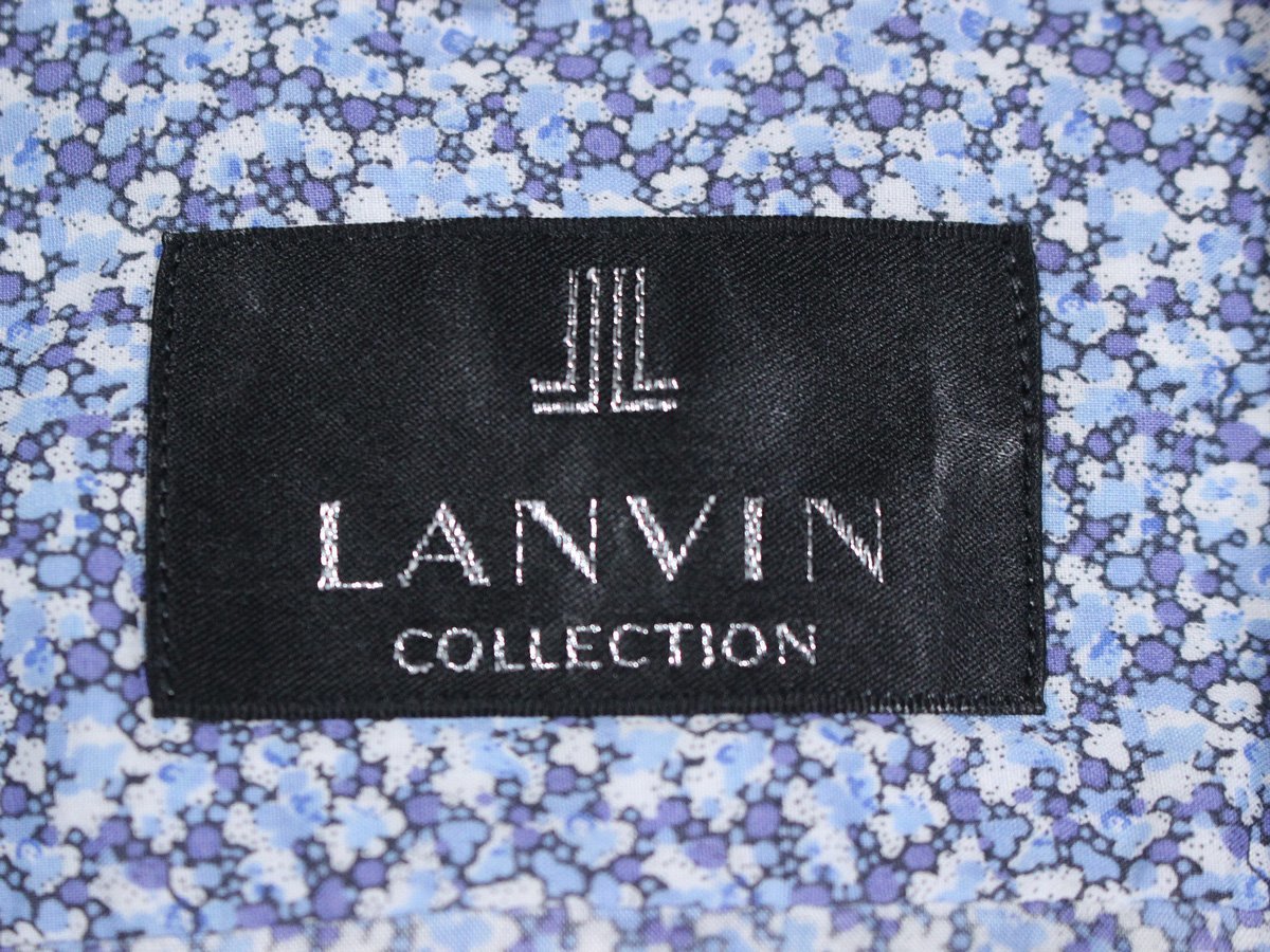 LANVIN COLLECTION ランバン 小花柄 総柄 長袖シャツ M_画像3