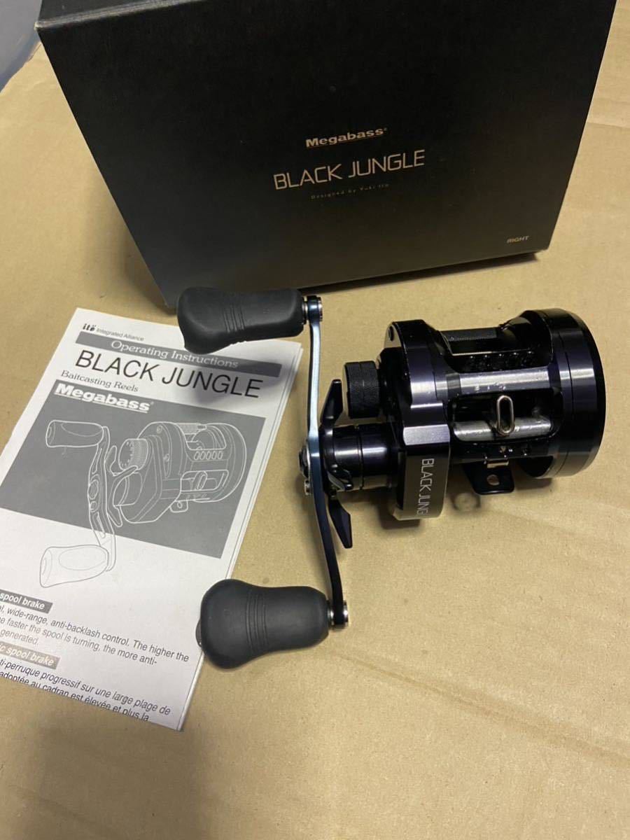 メガバス LIN BLACK JUNGLE 中古品 ベイトリール 右ハンドル www.ildis.ro