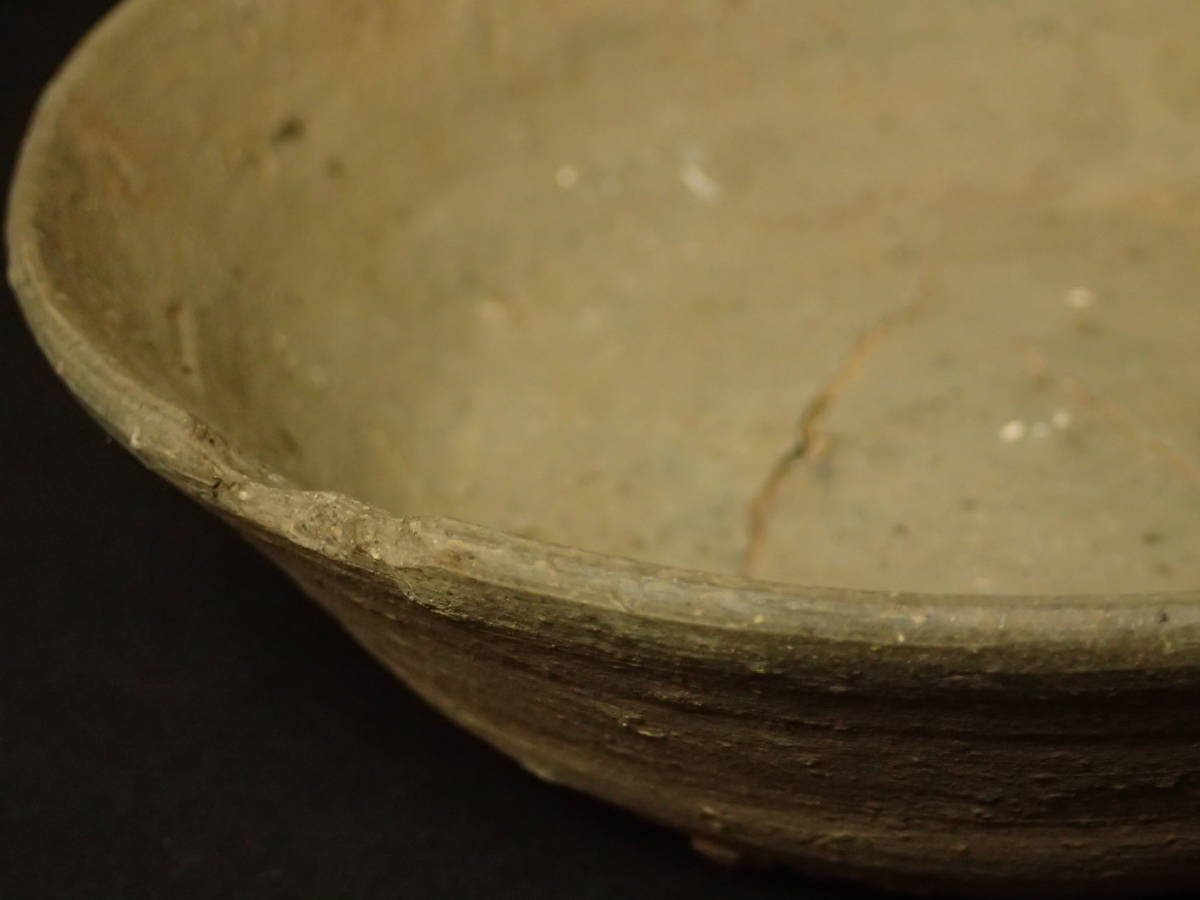 BA-186 久保手窯 発掘 山茶碗 山形県 上山市 須恵器 土器 うぶ出し 14.0cmX4.1cm_画像4